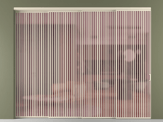 Перегородка Formato внутри проёма 4 створки с синхронным механизмом