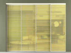 Перегородка Формато внутри проёма 4 створки с синхронным механизмом