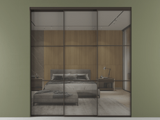 Перегородка Формато внутри проёма 3 створки с синхронным механизмом