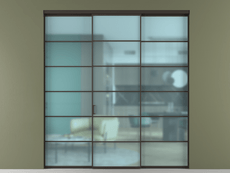 Перегородка Formato внутри проёма 3 створки