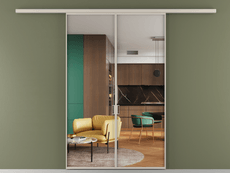 Перегородка Formato вдоль стены 2 створки