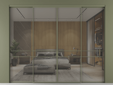 Перегородка Formato внутри проёма 4 створки