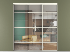 Перегородка Формато внутри проёма 3 створки с синхронным механизмом