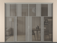 Перегородка Мозаик внутри проёма 4 створки