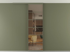 Перегородка Формато вдоль стены на потолок 1 створка