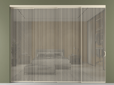 Перегородка Формато внутри проёма 4 створки с синхронным механизмом