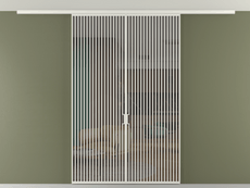 Перегородка Формато вдоль стены на потолок 2 створки