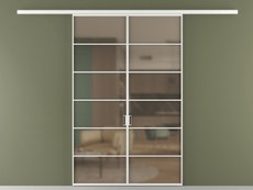 Перегородка Формато вдоль стены 2 створки