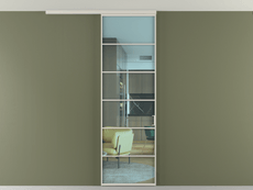 Перегородка Formato вдоль стены на потолок 1 створка