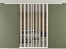 Перегородка Формато вдоль стены на потолок 2 створки