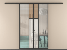 Перегородка Mosaic вдоль стены 2 створки