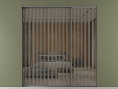 Перегородка Формато внутри проёма 3 створки с синхронным механизмом