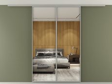 Перегородка Формато вдоль стены на потолок 2 створки