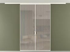 Перегородка Формато вдоль стены на потолок 2 створки