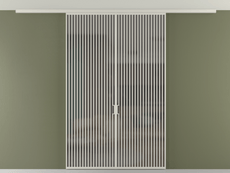 Перегородка Формато вдоль стены на потолок 2 створки