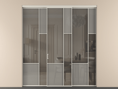 Перегородка Мозаик внутри проёма 3 створки