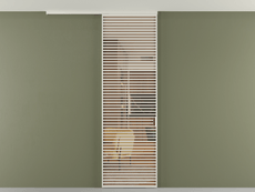 Перегородка Formato вдоль стены на потолок 1 створка