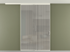 Перегородка Формато вдоль стены на потолок 2 створки с синхронным механизмом