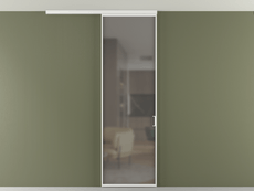 Перегородка Формато вдоль стены на потолок 1 створка