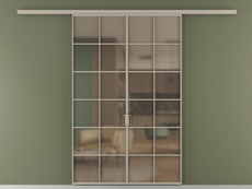 Перегородка Формато вдоль стены 2 створки