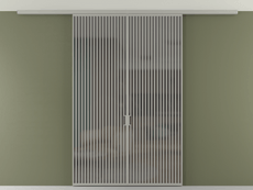 Перегородка Formato вдоль стены на потолок 2 створки