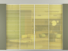 Перегородка Формато внутри проёма скрытое крепление в потолок 4 створки