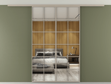 Перегородка Формато вдоль стены на потолок 2 створки