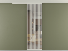 Перегородка Формато вдоль стены на потолок 1 створка