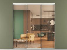 Перегородка Formato внутри проёма 3 створки