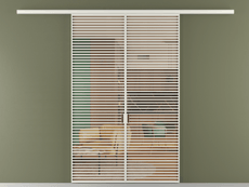 Перегородка Формато вдоль стены 2 створки