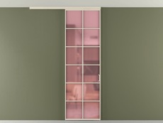 Перегородка Формато вдоль стены на потолок 1 створка