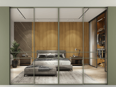 Перегородка Формато внутри проёма скрытое крепление в потолок 4 створки