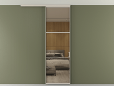 Перегородка Формато вдоль стены на потолок 1 створка