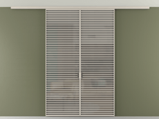 Перегородка Формато вдоль стены на потолок 2 створки