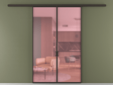 Перегородка Formato вдоль стены 2 створки