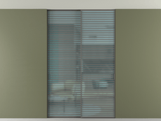 Перегородка Формато внутри проёма скрытое крепление в потолок 2 створки