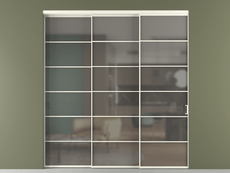 Перегородка Формато внутри проёма 3 створки с синхронным механизмом