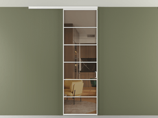 Перегородка Формато вдоль стены на потолок 1 створка