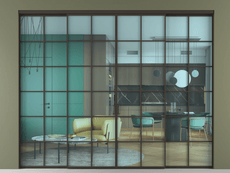 Перегородка Formato внутри проёма 4 створки