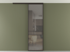 Перегородка Формато вдоль стены на потолок 1 створка