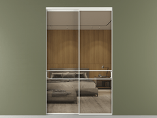 Перегородка Formato внутри проёма 2 створки