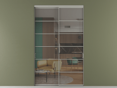 Перегородка Формато внутри проёма 2 створки