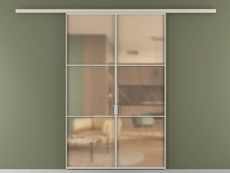 Перегородка Формато вдоль стены 2 створки