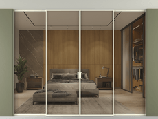 Перегородка Formato внутри проёма скрытое крепление в потолок 4 створки