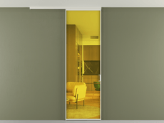 Перегородка Formato вдоль стены на потолок 1 створка