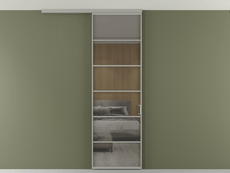 Перегородка Формато вдоль стены на потолок 1 створка