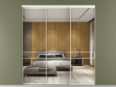 Перегородка Formato внутри проёма 3 створки с синхронным механизмом