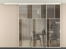 Перегородка Mosaic вдоль стены телескопик синхро 3