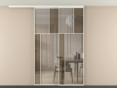 Перегородка Mosaic вдоль стены на потолок телескопик синхро 2