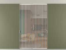 Перегородка Формато внутри проёма скрытое крепление в потолок 2 створки